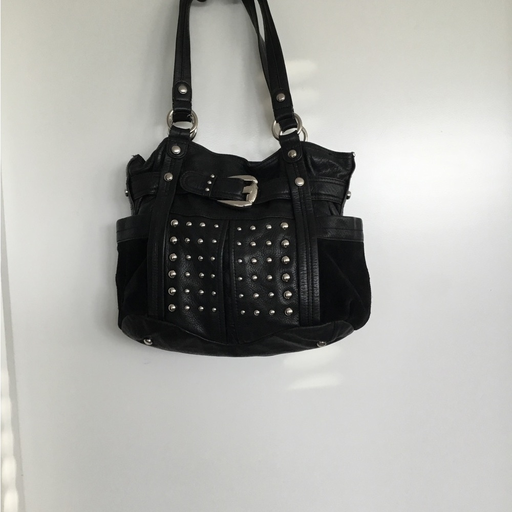 B. Makowsky Shoulder Black Soft Leather Bag $300 - Picture 1 of 13